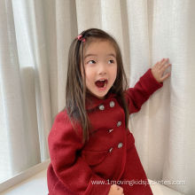 Red Girls Woolen Coat